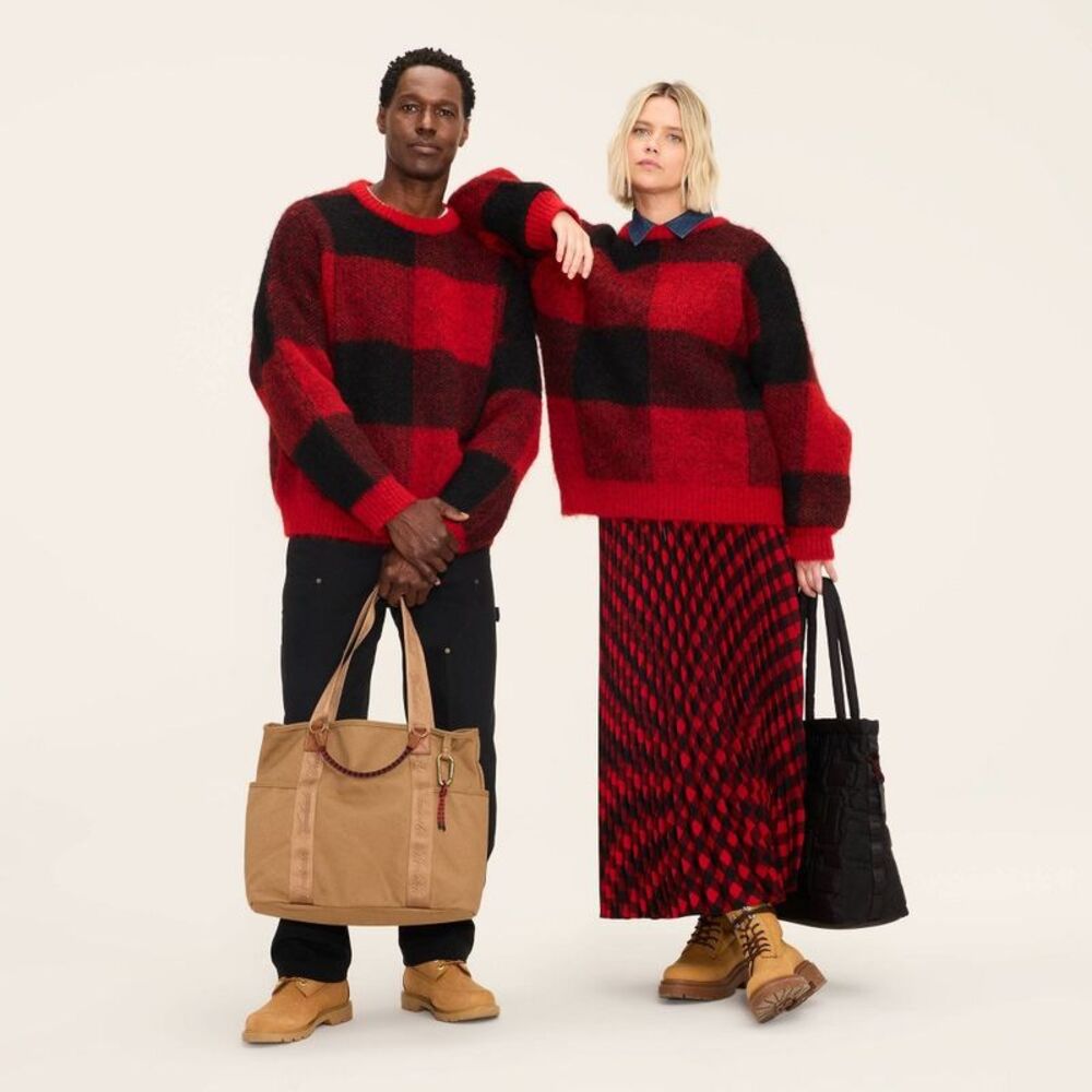 Adult Buffalo Check Pullover Sweater - Woolrich Red/Black L